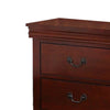 2 Drawer Wooden Nightstand with Panel Bracket Feet Cherry Brown By Casagear Home BM231861