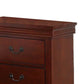 2 Drawer Wooden Nightstand with Panel Bracket Feet Cherry Brown By Casagear Home BM231861