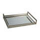 Kai Tray | Rectangular Metal Frame | Mirrored Top | Silver