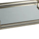 Rectangular Metal Frame Tray with Mirrored Top Silver By Casagear Home BM231913