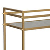 Metal Frame Bar Cart with 2 Mirrored Shelves Gold By Casagear Home BM231915