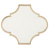 18.75 Inches Quatrefoil Metal Encased Accent Mirror, Gold By Casagear Home