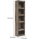 72 Inches 5 Compartment Wooden Pier with Metal Brackets Brown By Casagear Home BM231940