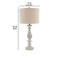 Drum Shade Table Lamp with Pedestal Base Set of 2 Beige and Off White By Casagear Home BM231948