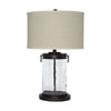 Kai Table Lamp | Drum Shade | Glass Insert Base | Bronze