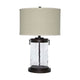 Kai Table Lamp | Drum Shade | Glass Insert Base | Bronze