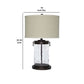 Drum Shade Table Lamp with Glass Insert Base Bronze By Casagear Home BM231953