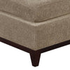 Fabric Cocktail Ottoman with Chamfered Feet Gray By Casagear Home BM231981