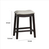 Curved Leatherette Counter Stool with Nailhead Trim Set of 2 Gray By Casagear Home BM232002