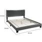Transitional Style Leatherette Full Bed with Padded Headboard Gray By Casagear Home BM232007
