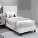 Jayden Queen Bed | Faux Leather | Padded Headboard | White