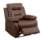 41 Inch Leatherette Power Recliner with USB Port, Brown By Casagear Home