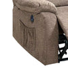 39 Inch Fabric Power Recliner with USB Port Brown By Casagear Home BM232059