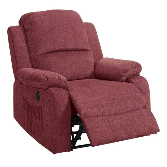 Ryder Power Recliner | 39" | Fabric | USB Port | Red