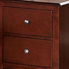 25 Inches 2 Drawer Wooden Nightstand with Metal Pulls Brown By Casagear Home BM232104