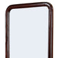 37 Inches Wooden Mirror with Curved Edges Brown By Casagear Home BM232118