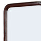 37 Inches Wooden Mirror with Curved Edges Brown By Casagear Home BM232118