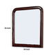 37 Inches Wooden Mirror with Curved Edges Brown By Casagear Home BM232118