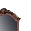 42 Inches Crowned Top Wooden Mirror Brown By Casagear Home BM232125