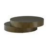Nova Coffee Table | Round Metal | Drum Base | Bronze