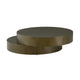 Nova Coffee Table | Round Metal | Drum Base | Bronze
