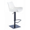 Swivel Faux Leather Bar Stool with Countered Seat White and Black By Casagear Home BM232279