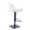 Swivel Faux Leather Bar Stool with Countered Seat White and Black By Casagear Home BM232279