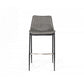 Counter Leatherette Barstool with Angled Tapered Legs Set of 2 Gray By Casagear Home BM232289