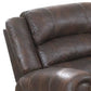 Leatherette Manual Motion Recliner with Tufted Back Brown By Casagear Home BM232358