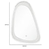 Irregular Beveled Wall Mirror with Touch Led Silver By Casagear Home BM232516