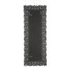 Rectangular Faux Gem Trim Beveled Wall Mirror Black and Silver By Casagear Home BM232524