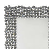 Rectangular Faux Gem Trim Beveled Wall Mirror Black and Silver By Casagear Home BM232524