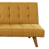 Fabric Adjustable Sofa with Tufted Details and Splayed Legs Yellow By Casagear Home BM232613