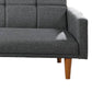 Fabric Adjustable Sofa with Square Tufted Back Light Gray By Casagear Home BM232618