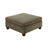 37 Inches Fabric Upholstered Wooden Ottoman, Taupe Brown By Casagear Home