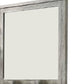 Wall Mirror with Rectangular Frame and Molded Details Gray By Casagear Home BM232688