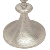 Trophy Shaped Metal Wine Cooler with Turned Pedestal Support Silver By Casagear Home BM232696
