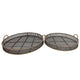 Zara Tray Set | Round Bamboo | Curved Handle | Black