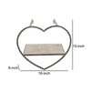 Heart Shaped Metal and Wooden Shelf Set of 3 By Casagear Home BM232718