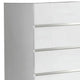 47 Inch 5 Drawer Modern Chest with Metal Legs White and Silver By Casagear Home BM232747