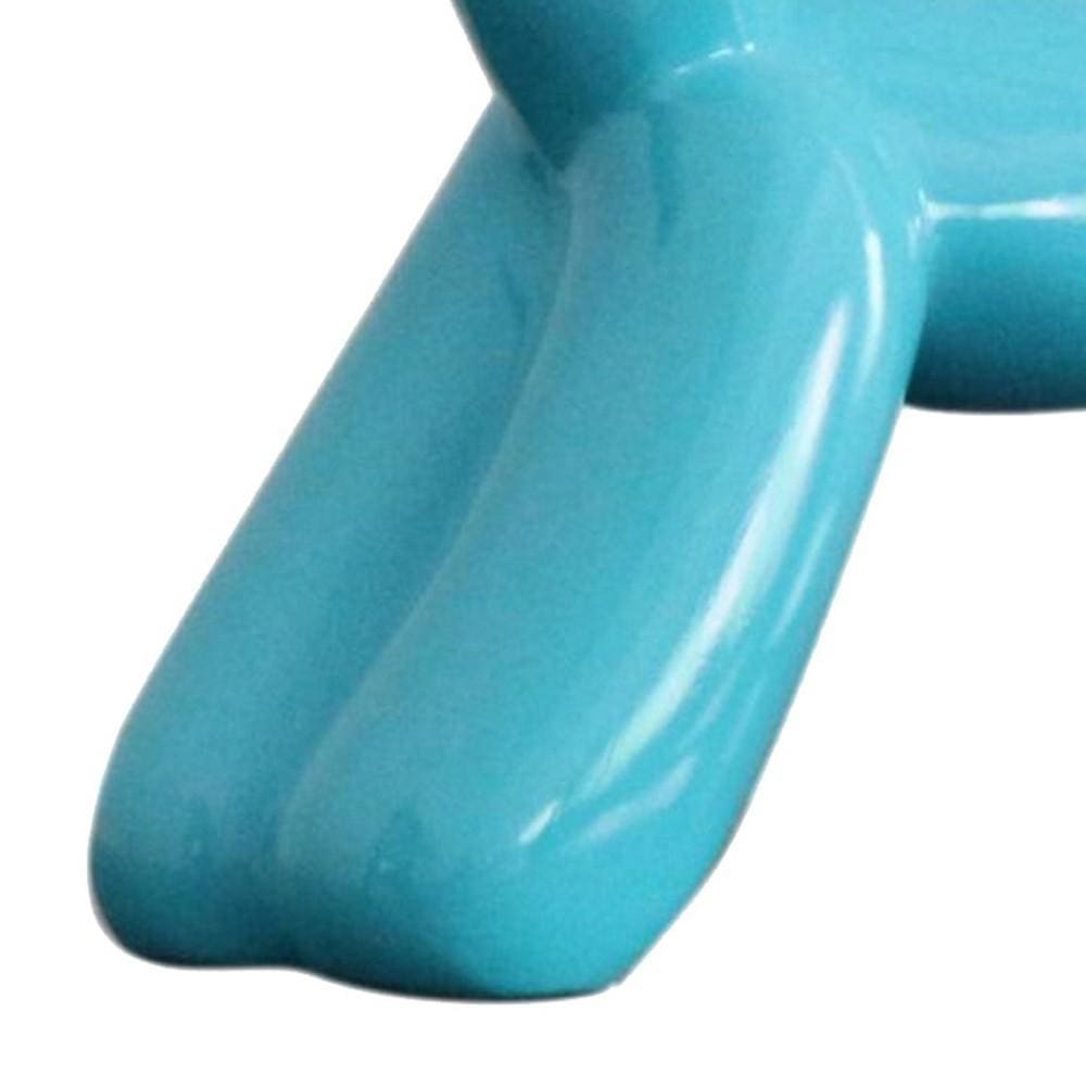 Modern Style Balloon Dog Sculpture with Stable Base Blue By Casagear Home BM232857