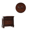 Two Drawers Wooden Nightstand with Bun Feet Brown By Casagear Home BM232901