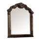 Modern Mirror | Crown Top Frame | Molded Details | Brown