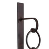 Metal Wall Sconce with Glass Hurricane and Chain Design Holder Black By Casagear Home BM232919