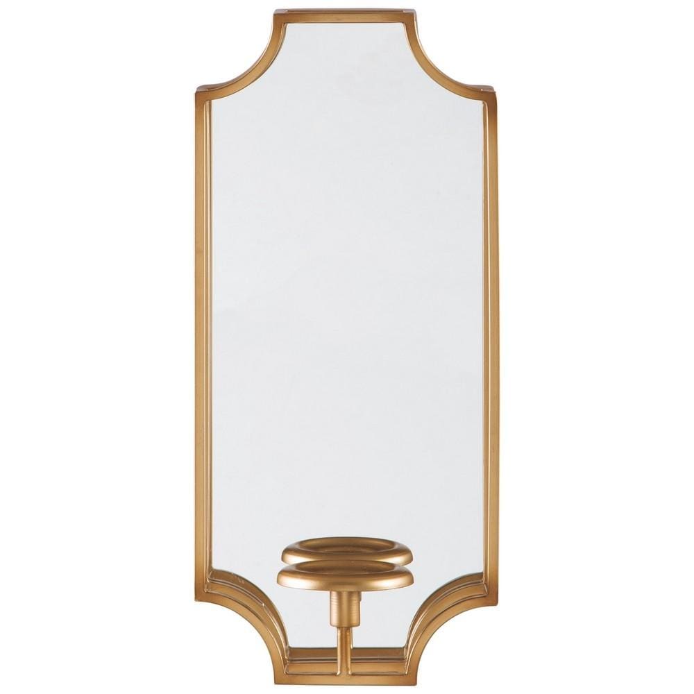 Wall Sconce | Metal Frame | Cut Corner Design | Gold