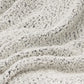 Polyester Chenille Blend Throw with Fringe Details Black and White By Casagear Home BM232948