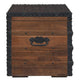 Vintage Style Storage Trunk with Nailhead Trim Details Brown By Casagear Home BM232960