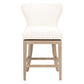 26.5 Inches Fabric Padded Swivel Counter Stool White By Casagear Home BM233010