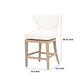 26.5 Inches Fabric Padded Swivel Counter Stool White By Casagear Home BM233010