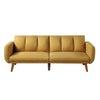 Adjustable Sofa | Upholstered | Track Armrests | Angled Legs | Yellow
